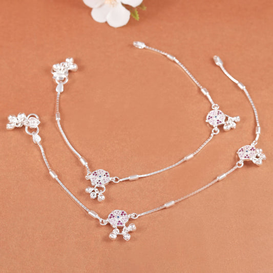 Seema  Silver Anklets