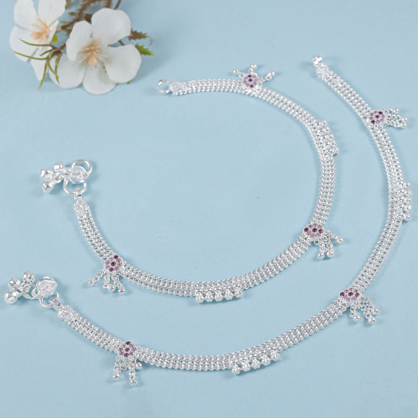 Neelam Anklets Silver