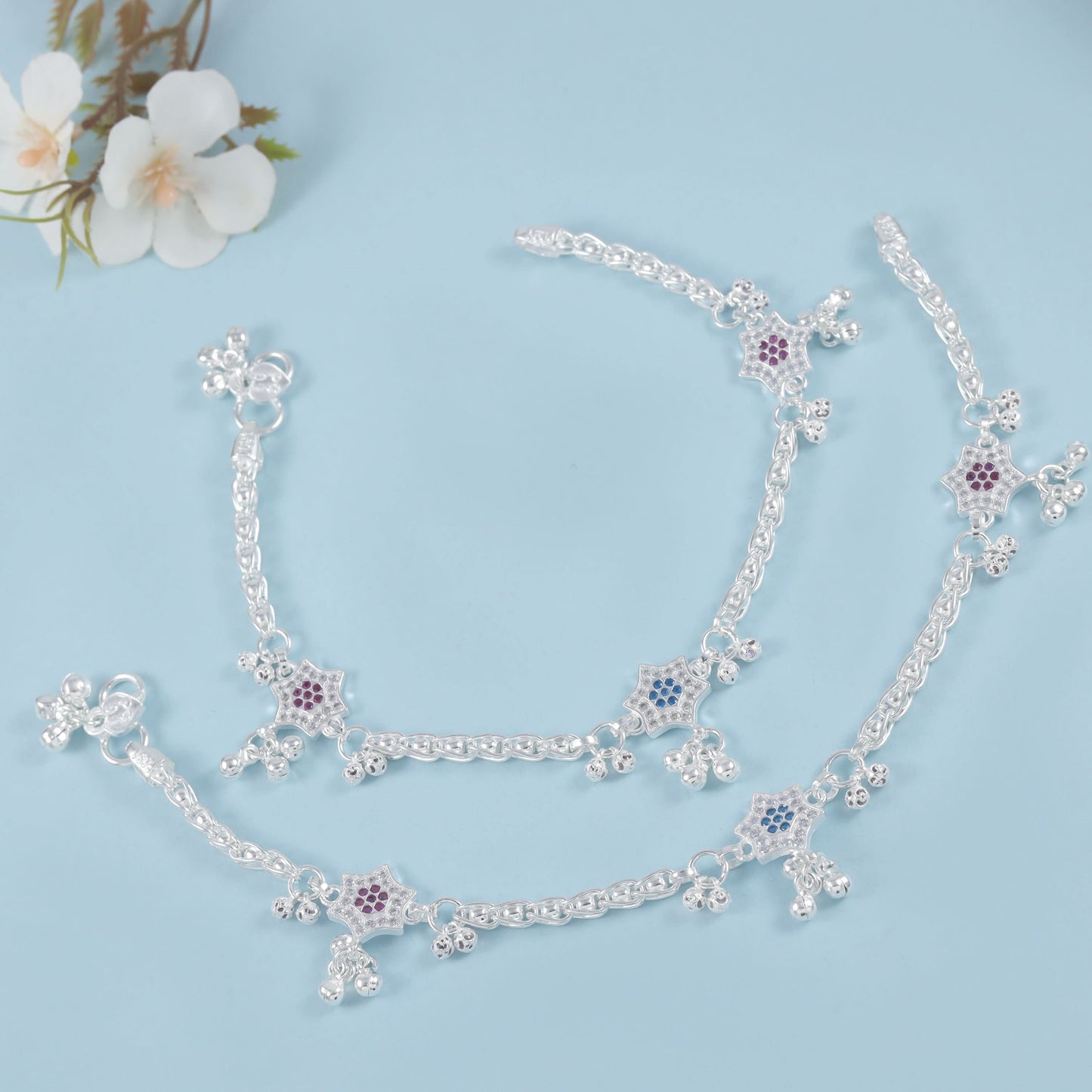 Monika  Anklets Silver