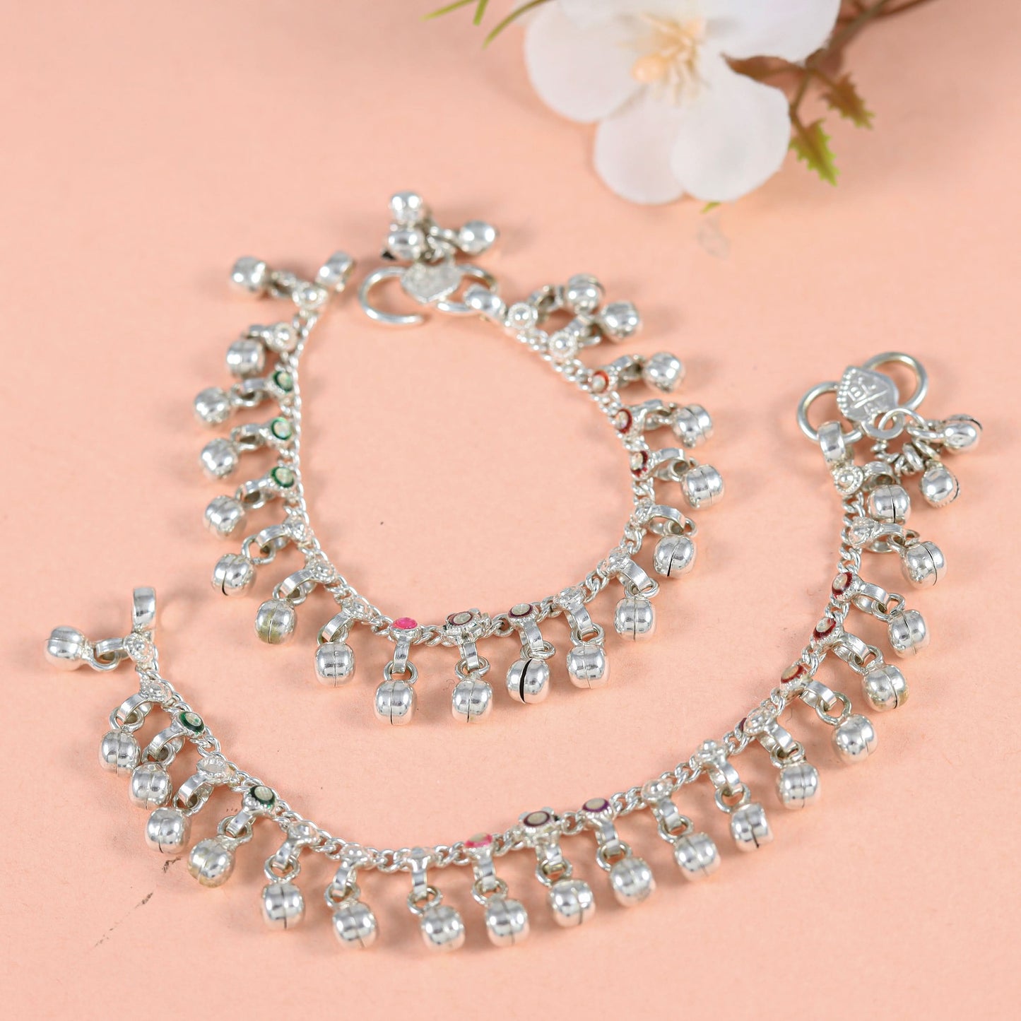 Olivia Silver Baby Anklets