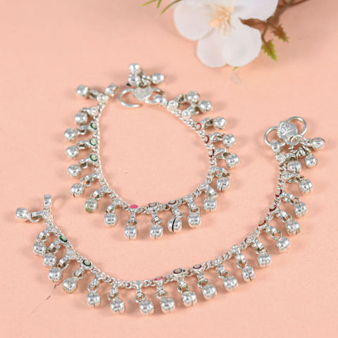 Olivia Silver Baby Anklets