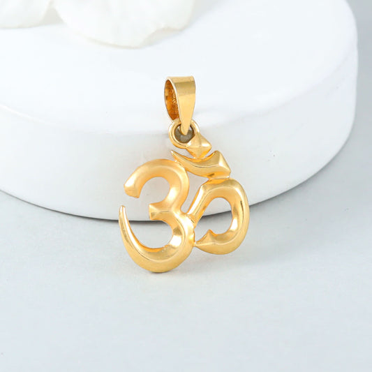 Gleaming OM Gold Pendant