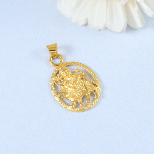 Classy Maa Durga Gold Pendant