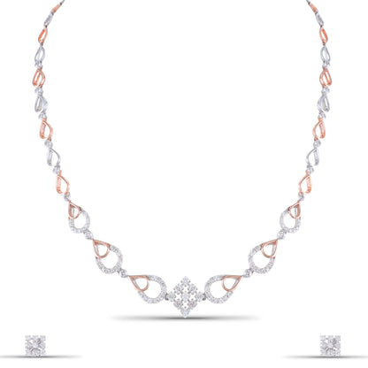 Aanya Modern Diamond Necklace Set