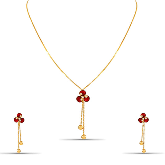 Jiya Gold Pendant Set