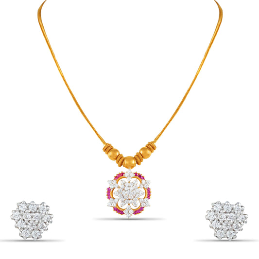 Jiya Gold Pendant Set