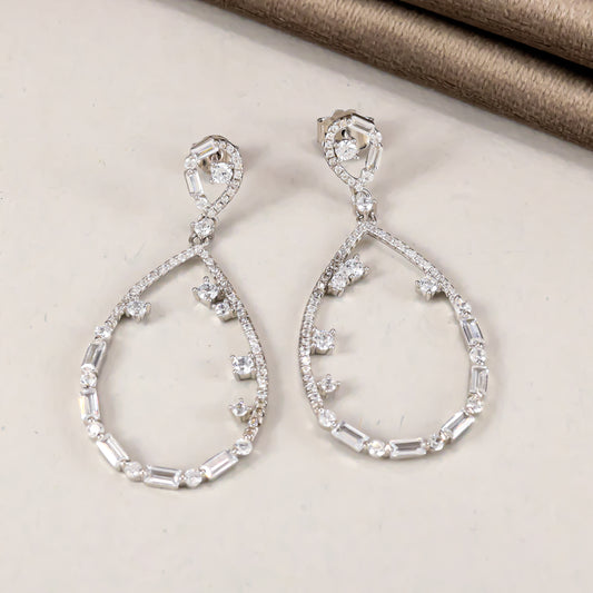 Raashi Eclectic CZ Silver Earrings