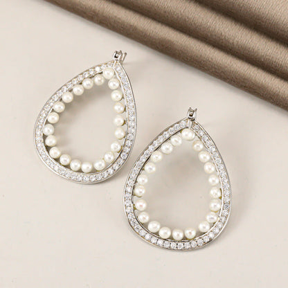 Ekantika Delicate CZ Silver Earrings