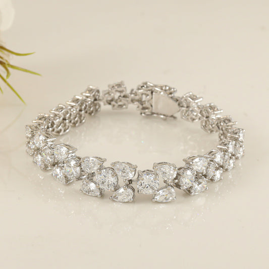 Mystical Silver Bracelet with Multi- Shape Swarovski Zirconia