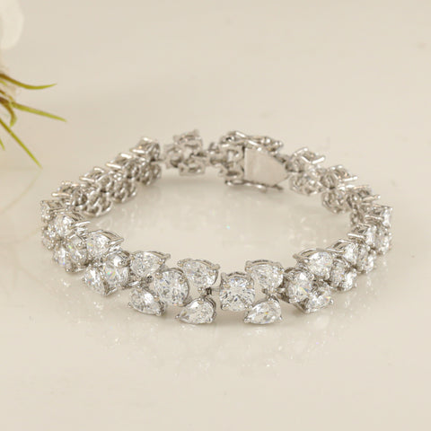 Mystical Silver Bracelet with Multi- Shape Swarovski Zirconia