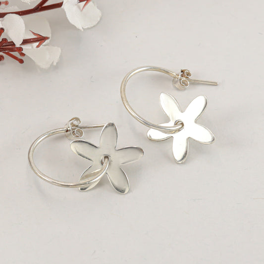 Naiya Flowery Silver Earrings