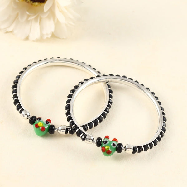 Urvi Silver Nazariya Bangles  For Kids
