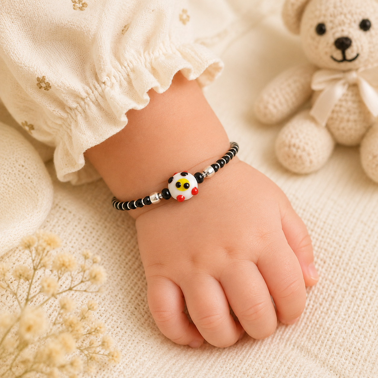 Sneha Silver Nazariya Bangles  For Kids