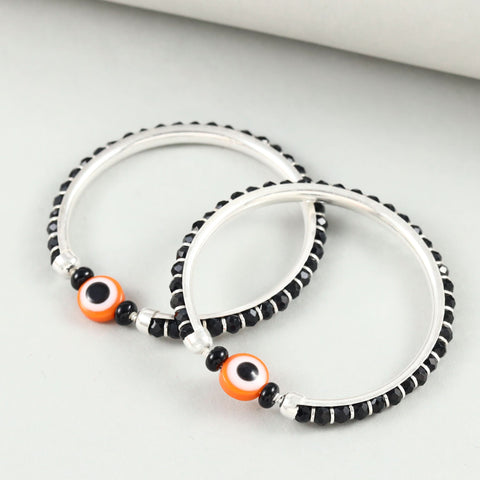 Mehar Silver Baby Bangles Nazariya