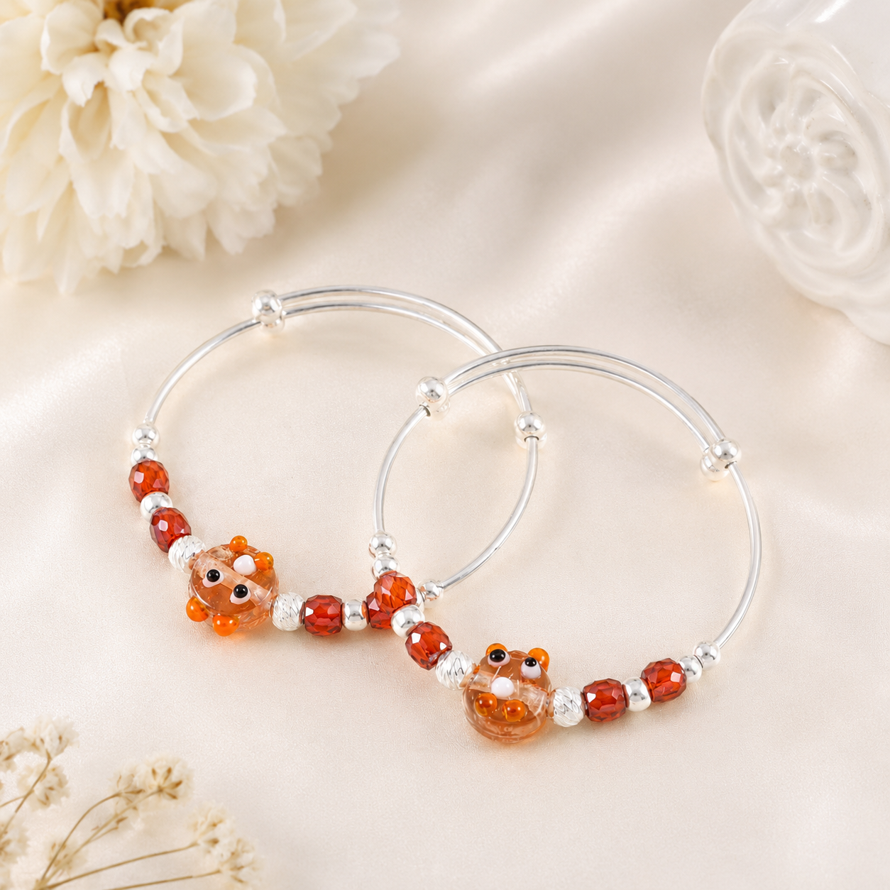 Amaya Silver Baby Bangles