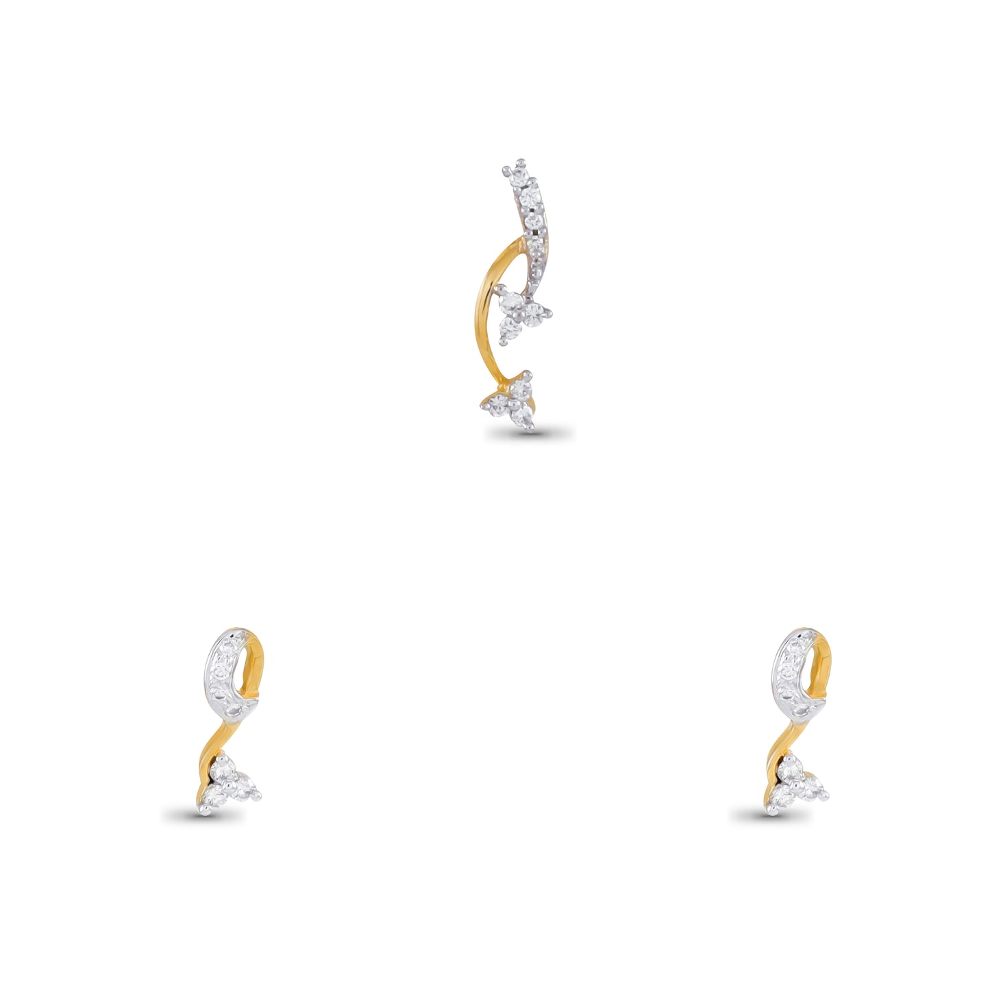 Anya Charming Diamond Pendant Earrings Set