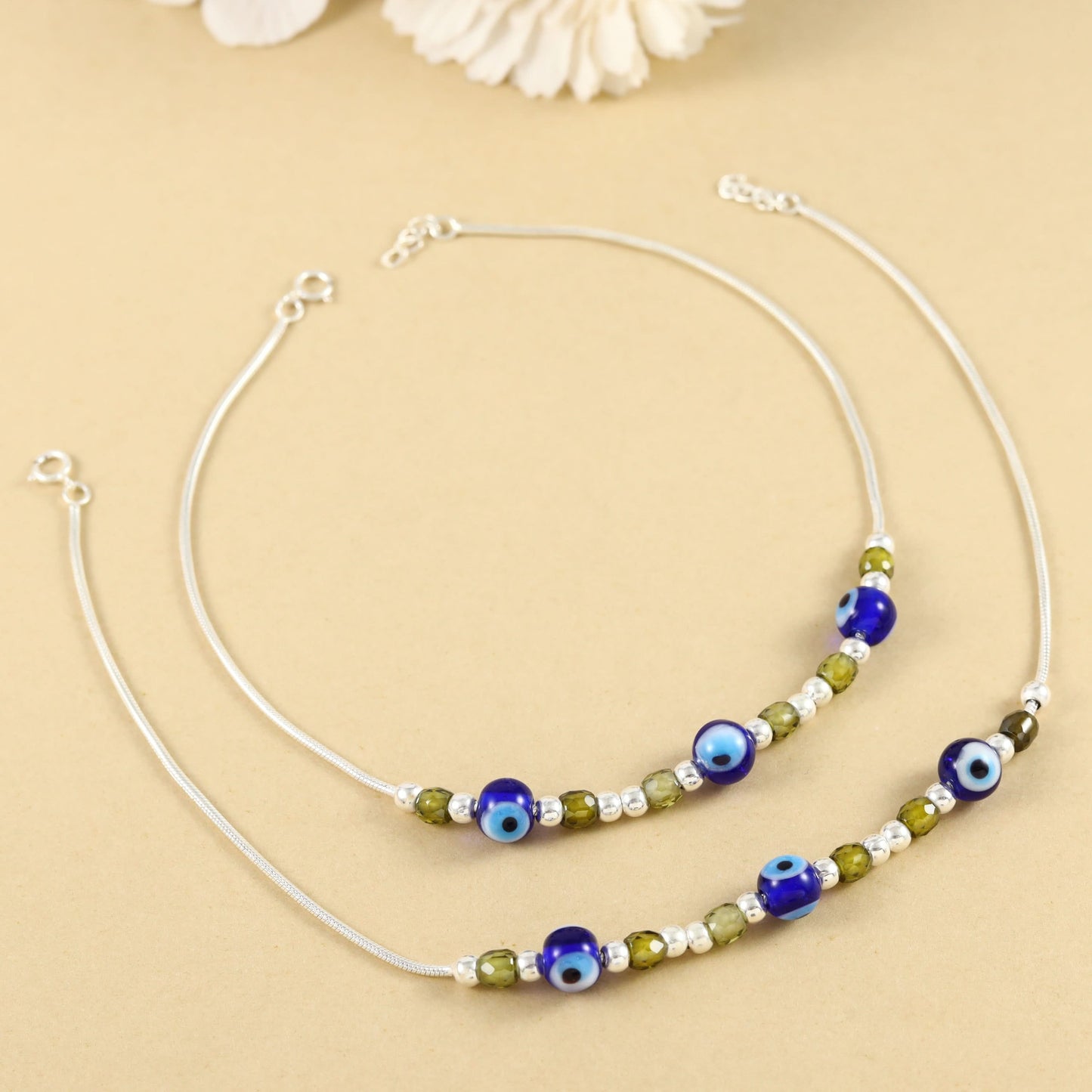 Kareena Silver Anklets