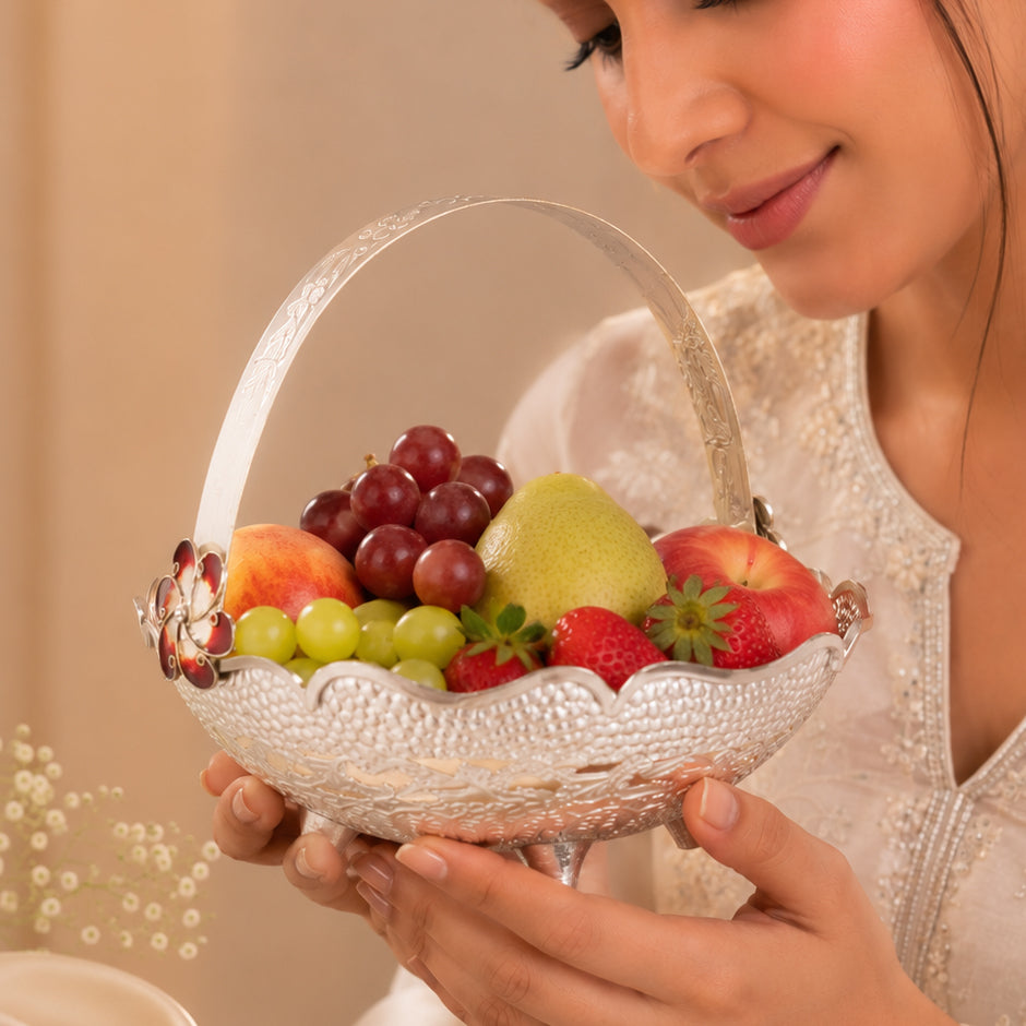 Dhanya Classic Silver Fruit Bowl