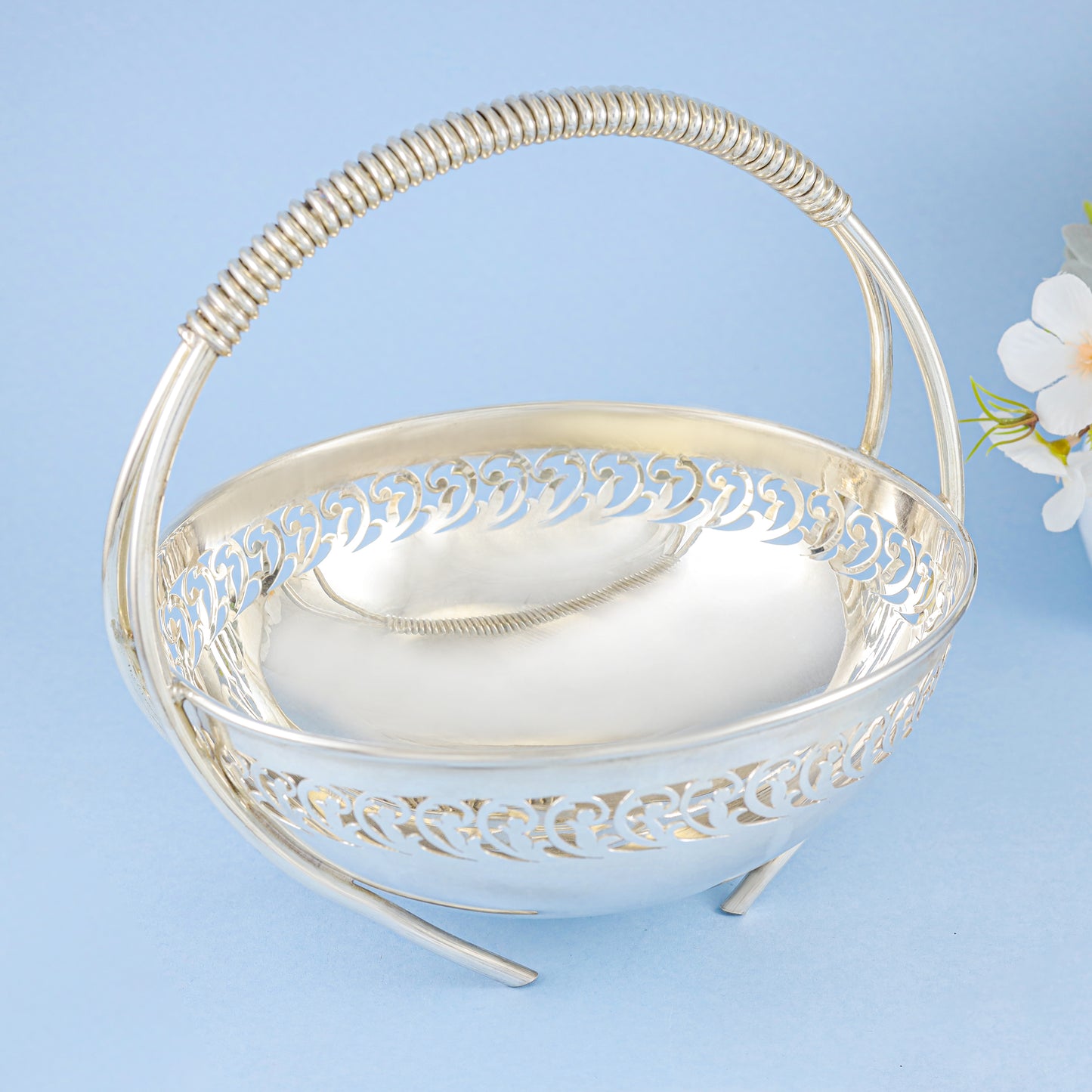 Ramiya Classy Silver Fruit Bowl