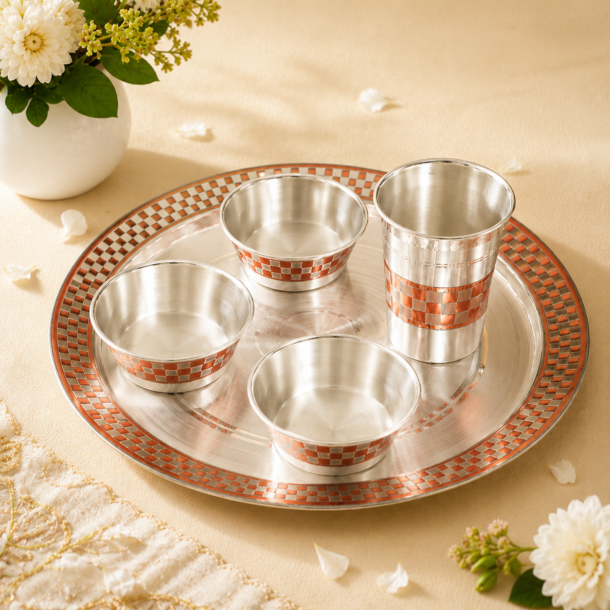 Reman Colorful Silver Meal Set