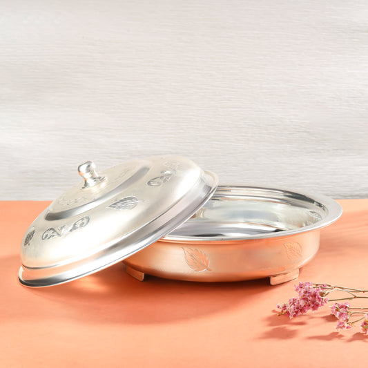 Classy Silver Bowl With Cap