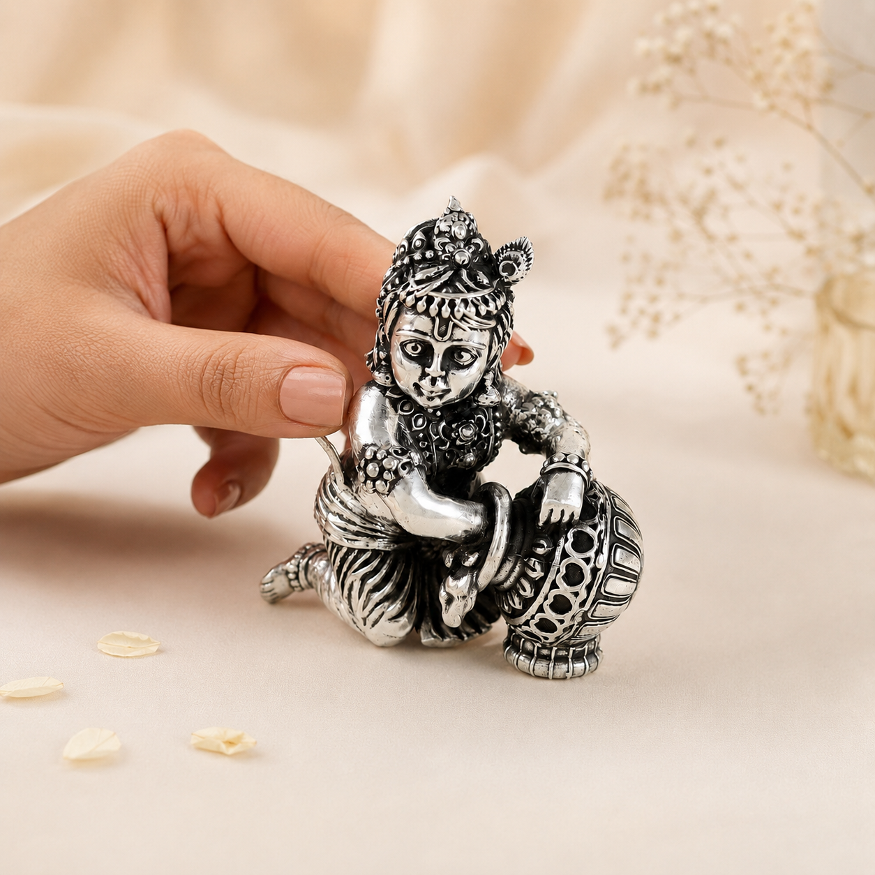 Lovely Ladoo Gopal Silver Idol