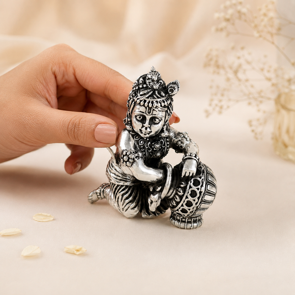 Lovely Ladoo Gopal Silver Idol