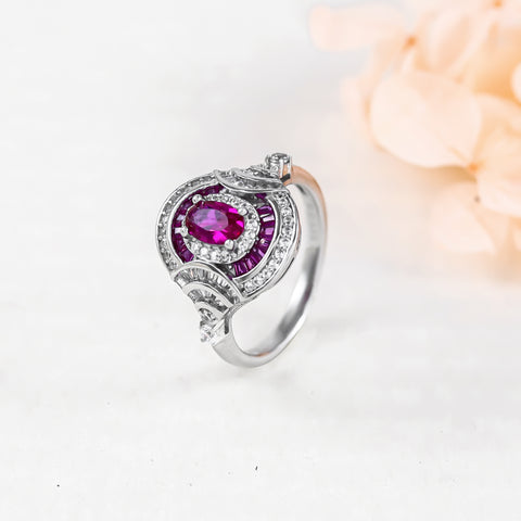 Kimaya Lovely Silver CZ Ring