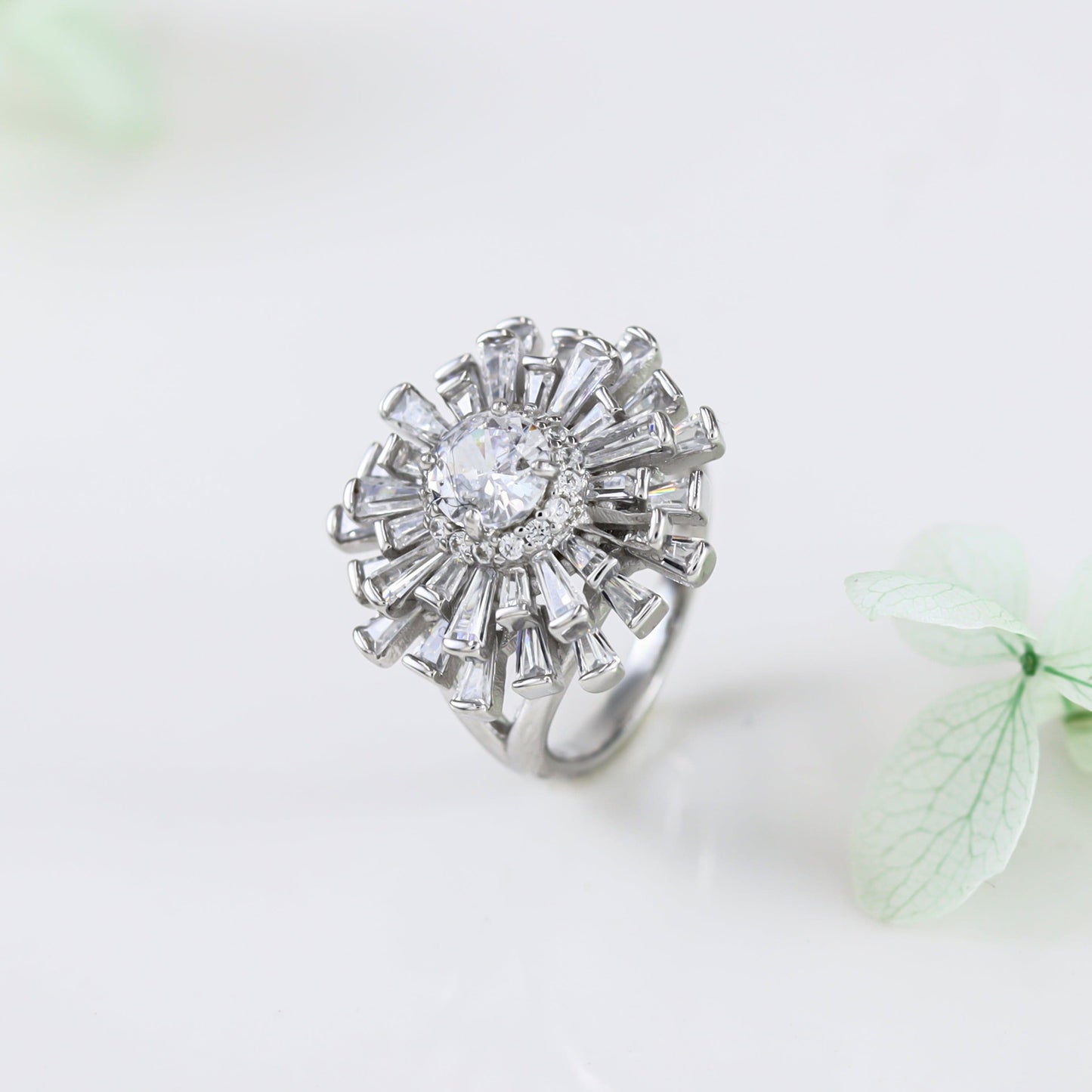 Zumina Fancy CZ Silver Ring