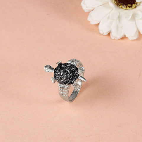 Abeer Elegant Turtle Shape Silver Ring For Him