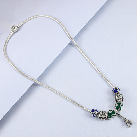 Kavya Elegant Silver Charm Necklace