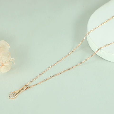 Mamta Minimal Shimmer Silver Cz Pendant