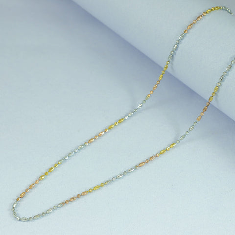 Reena Elegant Tri-Tone Shine Silver Chain