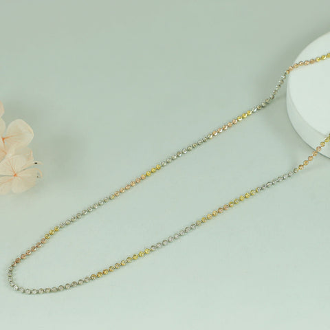 Deepika Graceful Tri-Tone Silver Chain