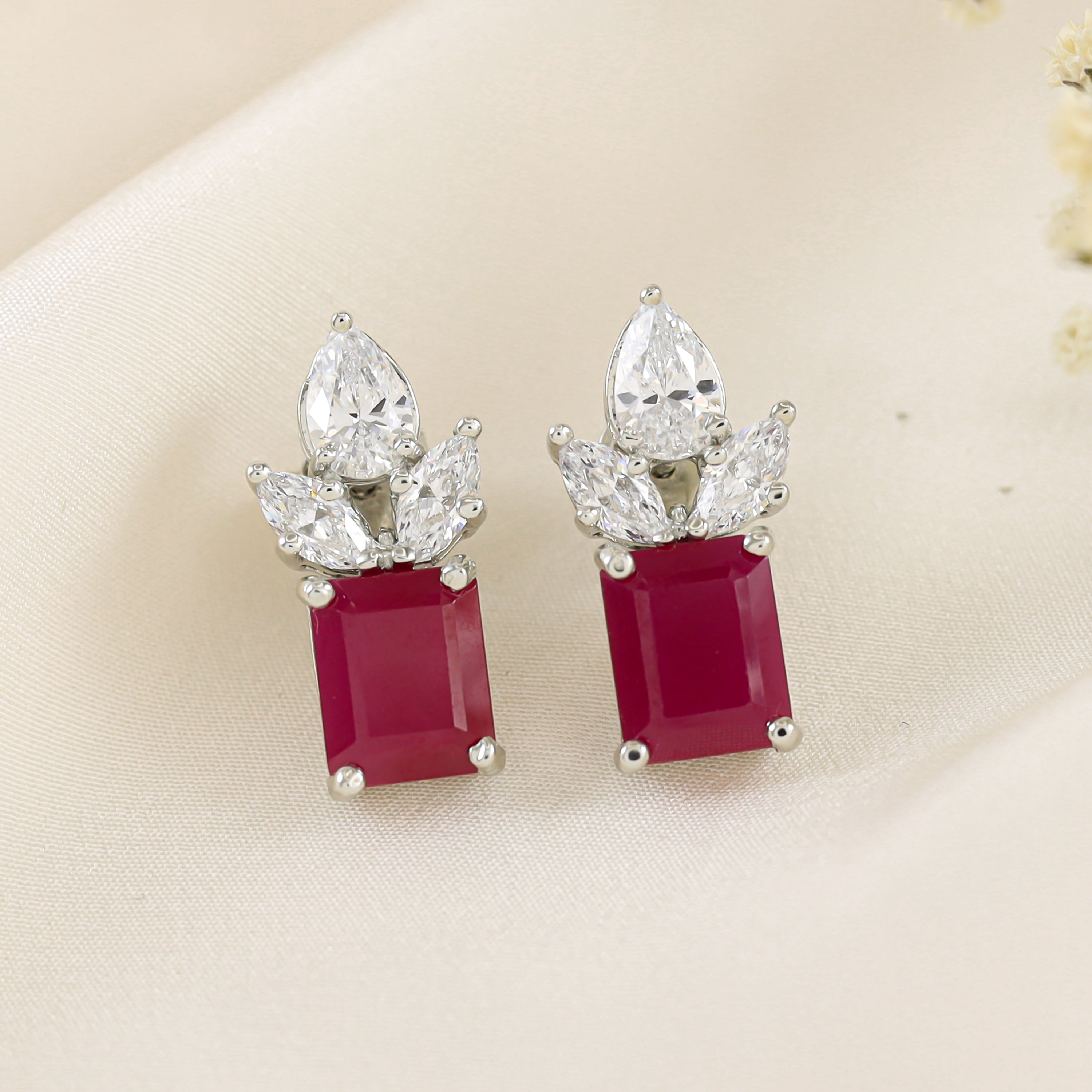 Earrings Swarovski drops siam red – Jewels with Flair