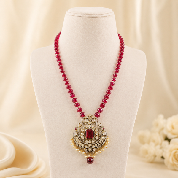 Padmavati Antique Silver Necklace