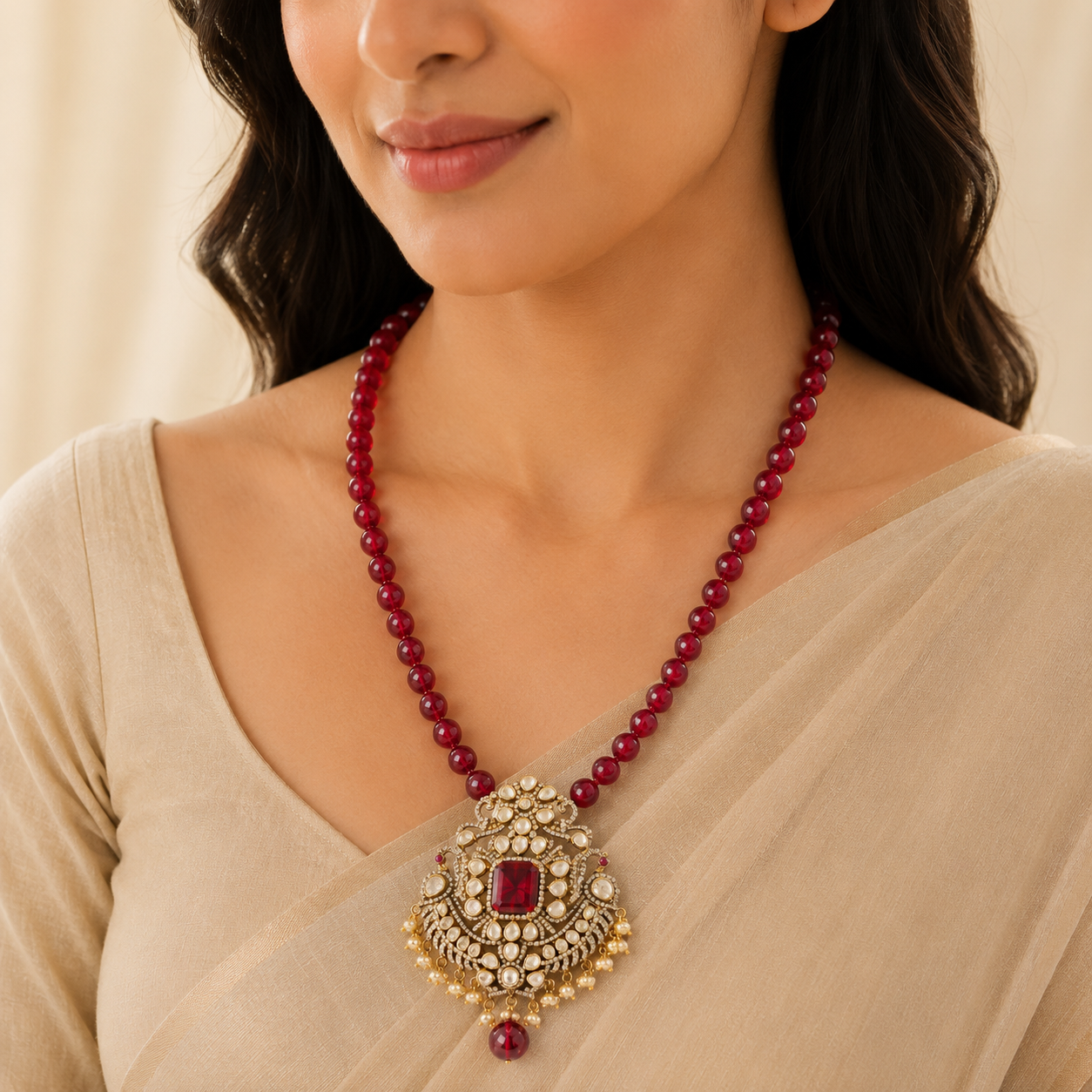 Padmavati Antique Silver Necklace