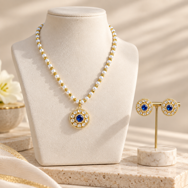 Aarohi Regal Pearl Shine Necklace Set