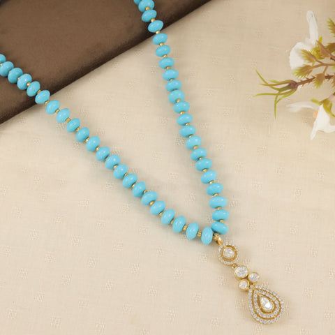 Aahana Turquoise White Stones Necklace