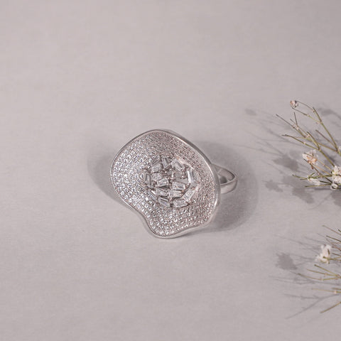 Tanvi Elegance Cz Silver Ring