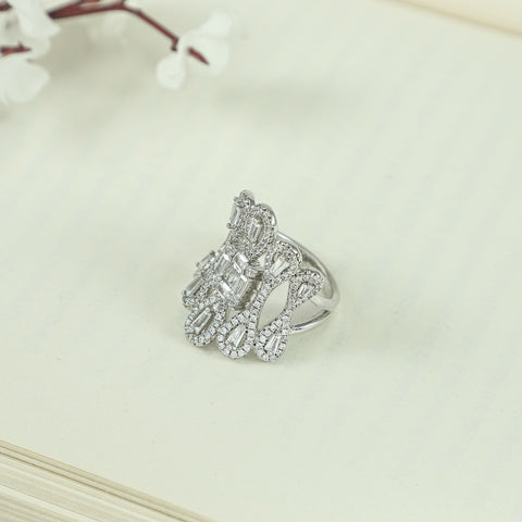 Isla Cubic Zirconia Cz Silver Ring