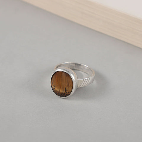 Powerful Stone Bold  Silver Ring For Him
