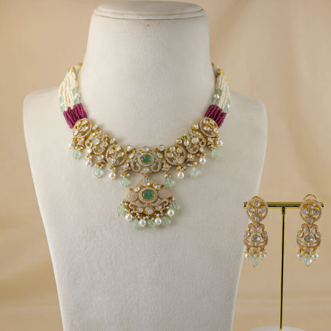 Gauri Royal Rajwadi Kundan Silver Ckoker Set