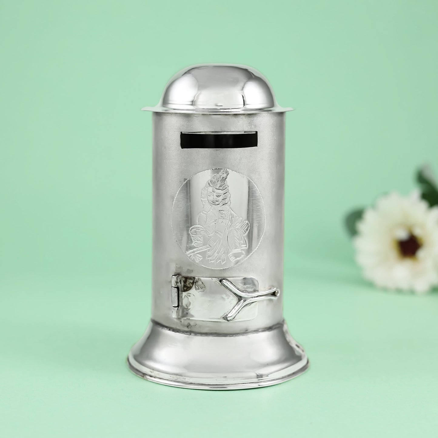 Classy Silver Baby Piggy Bank