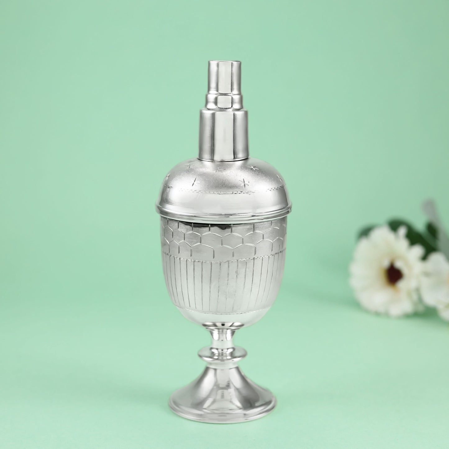 Fancy Silver Perfume Spray Bottle