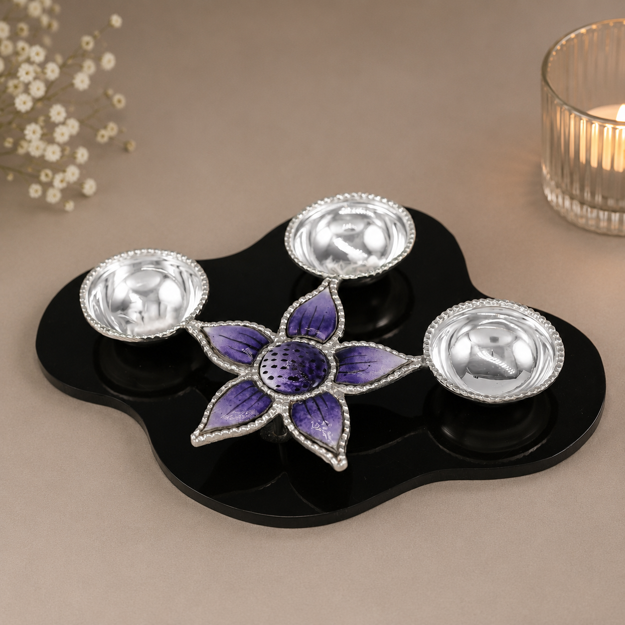 Multipurpose Silver Bowl Tray