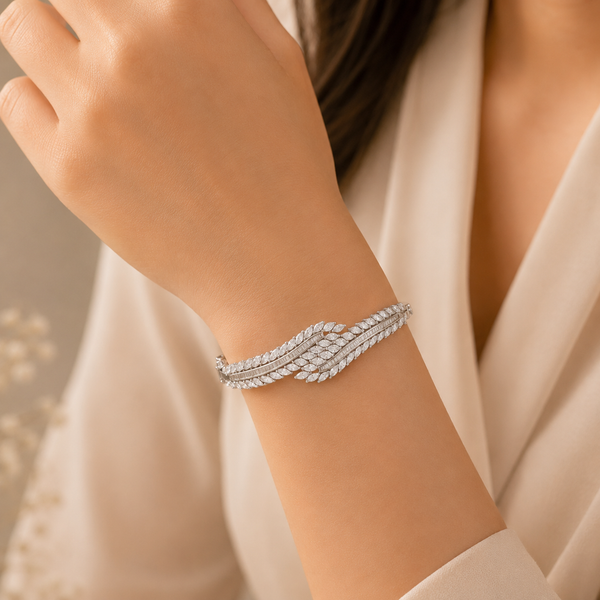 Twinkle Leaf Silver Bracelet
