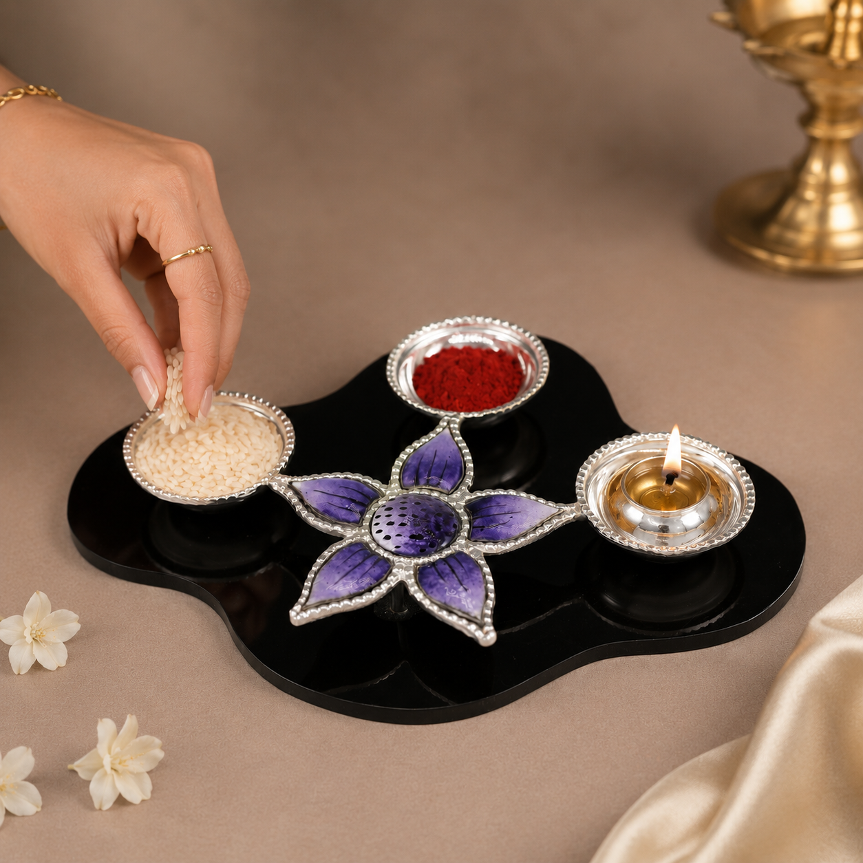 Multipurpose Silver Bowl Tray
