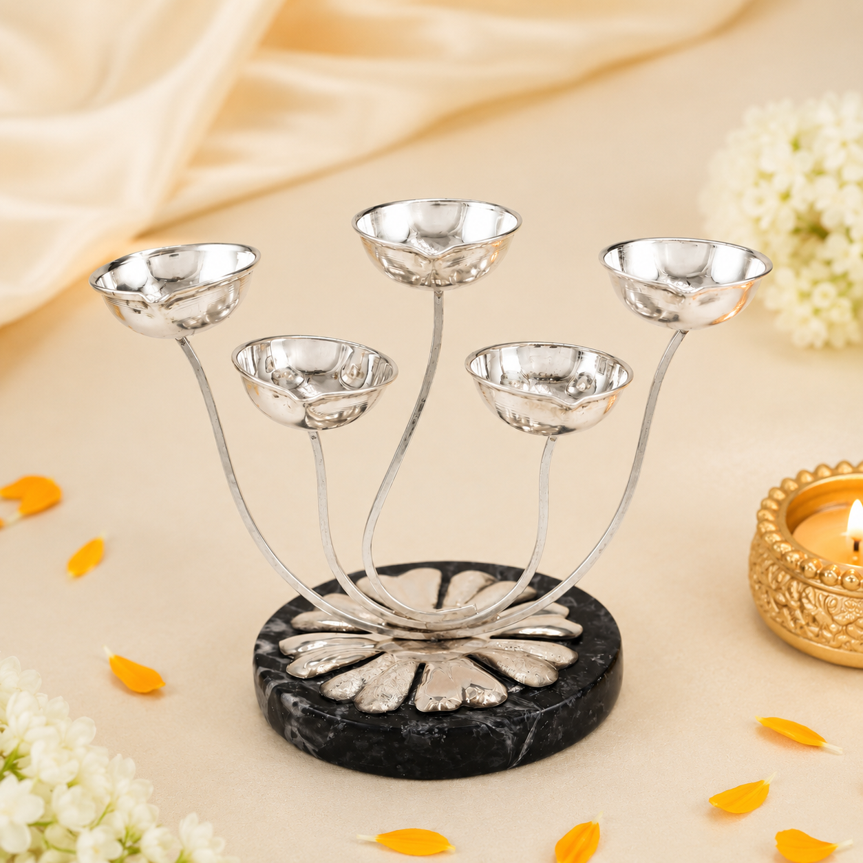 Sensational Silver Diya