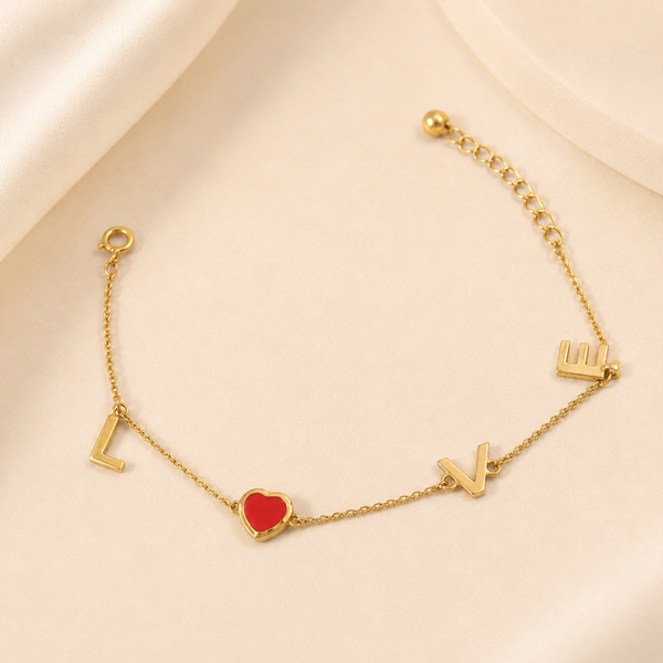 Amour Heart Silver Bracelet